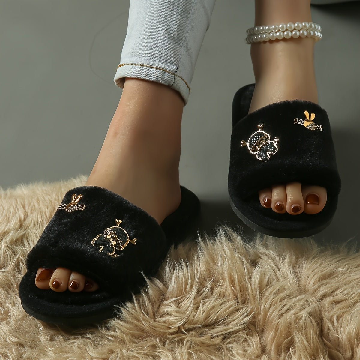 Men'S And Women'S Home Leisure Slippers, Soft-Soled, Comfortable, Non-Slip, New Style for Indoor And Outdoor Wear, Cute Snake Fur Slippers.